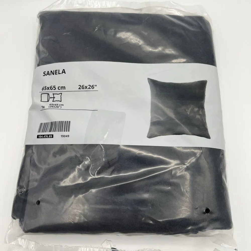 IKEA SANELA Velvet Euro Sham Cushion Set Of 2  Gray 26